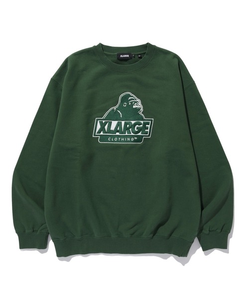 XLARGE(エクストララージ)の「SLANTED OG CREWNECK SWEATSHIRT(スウェット・メンズ・グレー/ブラック/グリーン/ネイビー・S/M/L/XL)」の3枚目の写真