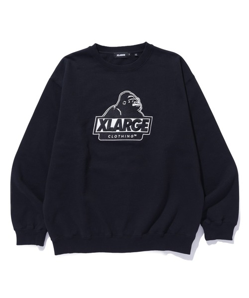 XLARGE(エクストララージ)の「SLANTED OG CREWNECK SWEATSHIRT(スウェット・メンズ・グレー/ブラック/グリーン/ネイビー・S/M/L/XL)」の2枚目の写真
