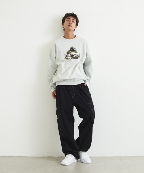 XLARGE(エクストララージ)の「SLANTED OG CREWNECK SWEATSHIRT(スウェット・メンズ・グレー/ブラック/グリーン/ネイビー・S/M/L/XL)」の15枚目の写真