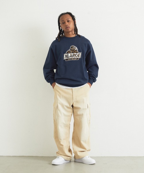 XLARGE(エクストララージ)の「SLANTED OG CREWNECK SWEATSHIRT(スウェット・メンズ・グレー/ブラック/グリーン/ネイビー・S/M/L/XL)」の19枚目の写真