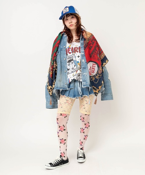 RNA（アールエヌエー）の「J2195 ワイドBIG Gジャン（デニムジャケット・レディース・ライトインディゴブルー・MEDIUM）」の6枚目の写真