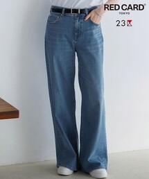 ストレッチ デニムワイドパンツ
