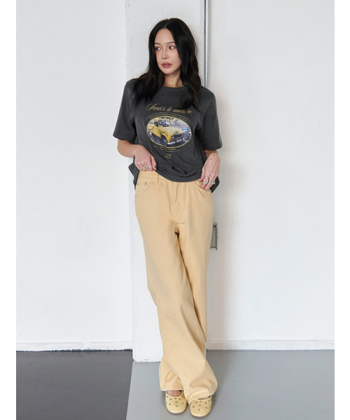 MORVE13(モルブ13)の「ビントラワイドデニム(アイボリー)(その他パンツ・レディース・アイボリー/ライトイエロー/ブラック・SMALL/MEDIUM/LARGE)」の5枚目の写真