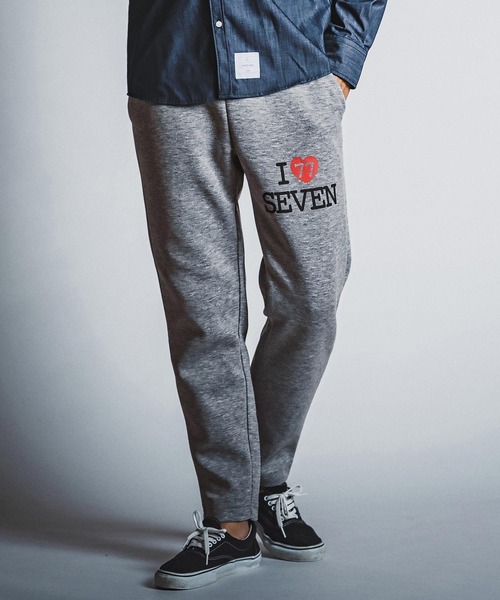seventy seven(セブンティセブン)の「mp15266- cardboard long pants (I love seven) イージーパンツ(7726W060)(その他パンツ・メンズ・ブラック/ネイビー/トップグレー・S/M/L/XL)」の1枚目の写真