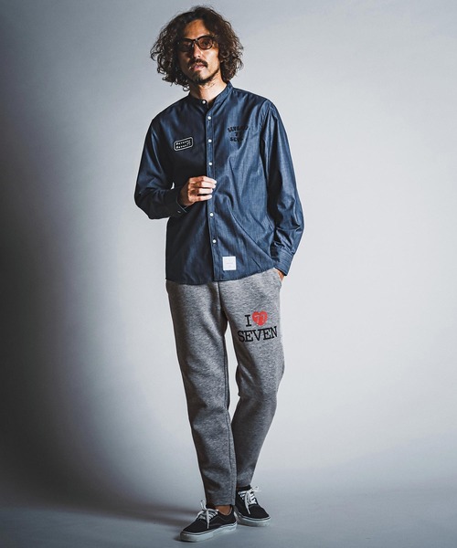 seventy seven(セブンティセブン)の「mp15266- cardboard long pants (I love seven) イージーパンツ(7726W060)(その他パンツ・メンズ・ブラック/ネイビー/トップグレー・S/M/L/XL)」の9枚目の写真