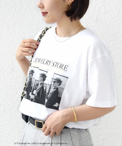 SHIPS(シップス)の「【SHIPS別注】GOOD ROCK SPEED: PHOTO TEE(Tシャツ/カットソー・レディース・ホワイト/ホワイト系その他/ダークグレー/ブラック・ONE SIZE)」の8枚目の写真