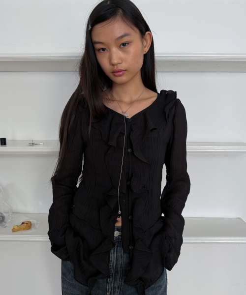 LOTSYOU(ロッツユー)の「LOTSYOU_Maleficent Blouse BLACK(シャツ/ブラウス・レディース・その他・MEDIUM/SMALL)」の1枚目の写真