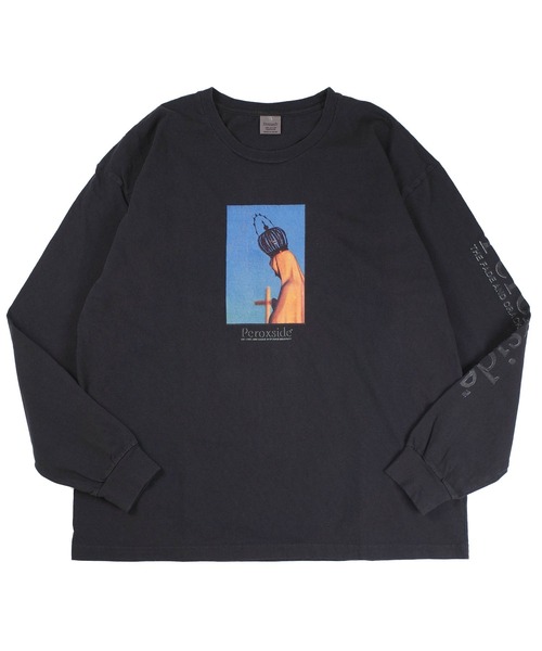 Peroxside（ペルオキシド）の「★Peroxside/ペルオキシド★PEROXSIDE LOGO LONG SLEEVE TEE（Tシャツ/カットソー・メンズ・ブラック/ホワイト・3/2）」の2枚目の写真