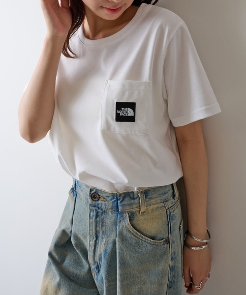 THE NORTH FACE(ザノースフェイス)の「【THE NORTH FACE】S/S SQ LG POCKET T(Tシャツ/カットソー・レディース・ホワイト/ブラック・M/L)」の1枚目の写真