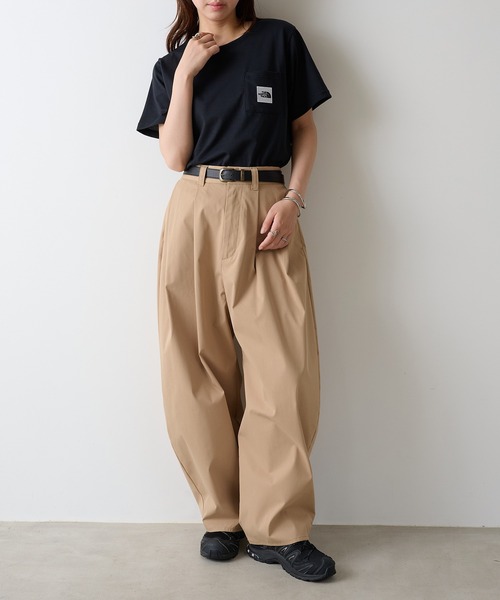 THE NORTH FACE(ザノースフェイス)の「【THE NORTH FACE】S/S SQ LG POCKET T(Tシャツ/カットソー・レディース・ホワイト/ブラック・M/L)」の18枚目の写真