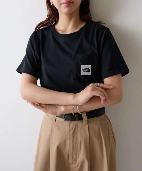THE NORTH FACE(ザノースフェイス)の「【THE NORTH FACE】S/S SQ LG POCKET T(Tシャツ/カットソー・レディース・ホワイト/ブラック・M/L)」の12枚目の写真