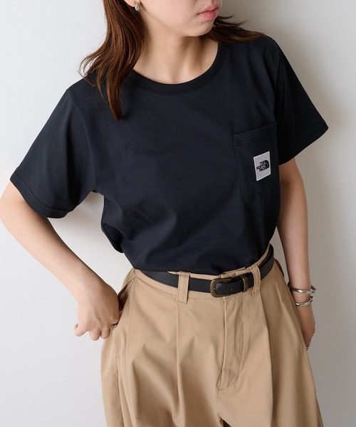 THE NORTH FACE(ザノースフェイス)の「【THE NORTH FACE】S/S SQ LG POCKET T(Tシャツ/カットソー・レディース・ホワイト/ブラック・M/L)」の11枚目の写真