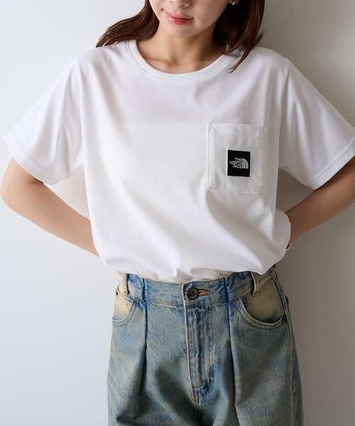 THE NORTH FACE(ザノースフェイス)の「【THE NORTH FACE】S/S SQ LG POCKET T(Tシャツ/カットソー・レディース・ホワイト/ブラック・M/L)」の22枚目の写真