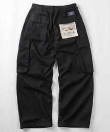 【75】【Philip Lumbang/フィリップ・ランバン】ピグメント加工 オーバーダイ デニム ツイル ワイドカーゴパンツ/バギーパンツ/ルーズフィット/バルーンデニム/ユーズド加工/裾ドローコード/ミリタリー/アメカジ