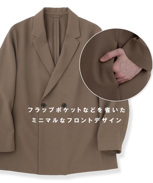 tk.TAKEO KIKUCHI(ティーケータケオキクチ)の「【さらりタッチシリーズ/上下2点セット】ダブルジャケットセットアップ/ダブルジャケット/ストレートパンツ/防シワ/洗濯可/イージーケア/高汎用性/スーツ(セットアップ・メンズ・チャコールグレー/ブラック/ブラウン系その他・01/02/03)」の10枚目の写真