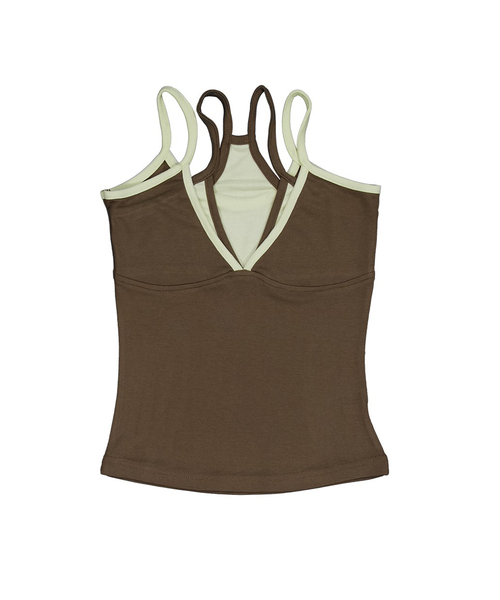 WAVEGIRL（ウェーブガール）の「Any Call Sleeveless (4Color)（Tシャツ/カットソー・レディース・ブラック/PINK/カーキ/ブルー/ライトグレー・FREE）」の3枚目の写真
