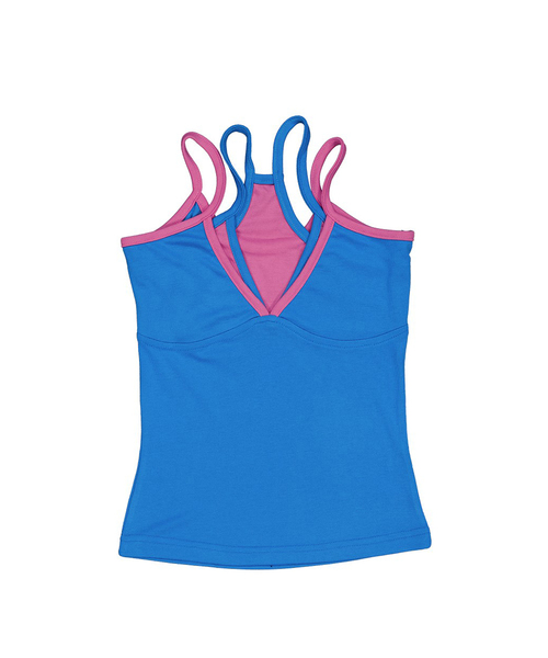WAVEGIRL（ウェーブガール）の「Any Call Sleeveless (4Color)（Tシャツ/カットソー・レディース・ブラック/PINK/カーキ/ブルー/ライトグレー・FREE）」の4枚目の写真