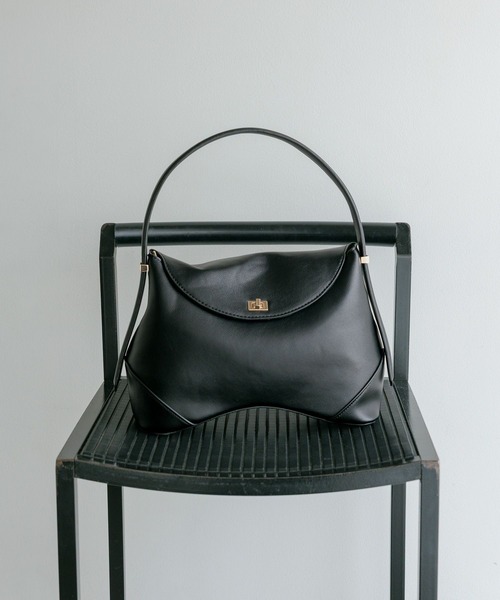 Andemiu(アンデミュウ)の「ボトムラウンドBAG/1057294(ハンドバッグ・レディース・ブラック/ベージュ/ピンク・FREE)」の2枚目の写真
