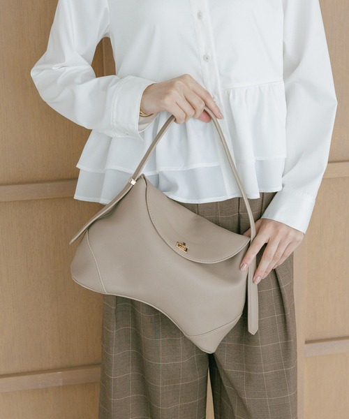 Andemiu(アンデミュウ)の「ボトムラウンドBAG/1057294(ハンドバッグ・レディース・ブラック/ベージュ/ピンク・FREE)」の6枚目の写真