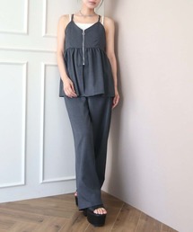 【CECIL McBEE】フロントZIPビスチェセットアップ