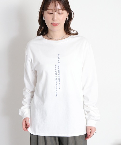 cepo(セポ)の「2wayロゴロングスリーブTee(Tシャツ/カットソー・レディース・ホワイト系2/ブラック系/ホワイト系1・M)」の1枚目の写真