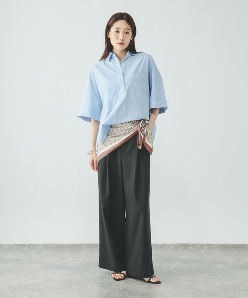 GLOBAL WORK(グローバルワーク)の「ノンストレスリッチワイドパンツ/817074(その他パンツ・レディース・グレー/ブラック/モカ/オリーブ/グレー系その他・SMALL/MEDIUM/LARGE)」の6枚目の写真