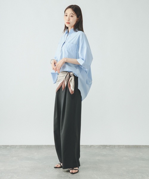 GLOBAL WORK(グローバルワーク)の「ノンストレスリッチワイドパンツ/817074(その他パンツ・レディース・グレー/ブラック/モカ/オリーブ/グレー系その他・SMALL/MEDIUM/LARGE)」の7枚目の写真
