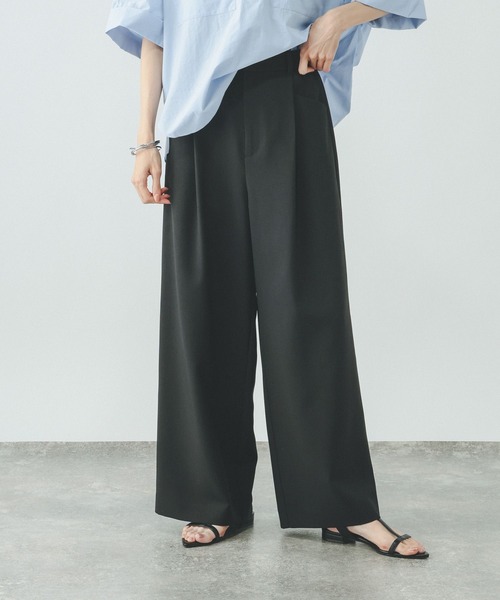 GLOBAL WORK(グローバルワーク)の「ノンストレスリッチワイドパンツ/817074(その他パンツ・レディース・グレー/ブラック/モカ/オリーブ/グレー系その他・SMALL/MEDIUM/LARGE)」の8枚目の写真