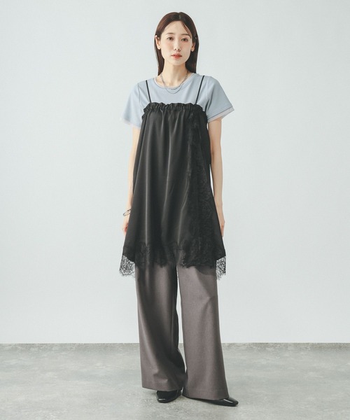 GLOBAL WORK(グローバルワーク)の「ノンストレスリッチワイドパンツ/817074(その他パンツ・レディース・グレー/ブラック/モカ/オリーブ/グレー系その他・SMALL/MEDIUM/LARGE)」の10枚目の写真
