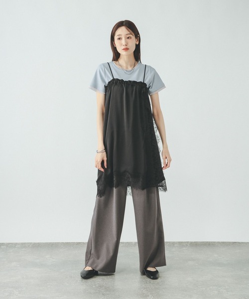 GLOBAL WORK(グローバルワーク)の「ノンストレスリッチワイドパンツ/817074(その他パンツ・レディース・グレー/ブラック/モカ/オリーブ/グレー系その他・SMALL/MEDIUM/LARGE)」の11枚目の写真