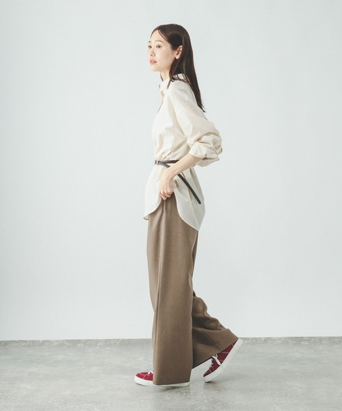 GLOBAL WORK(グローバルワーク)の「ノンストレスリッチワイドパンツ/817074(その他パンツ・レディース・グレー/ブラック/モカ/オリーブ/グレー系その他・SMALL/MEDIUM/LARGE)」の20枚目の写真