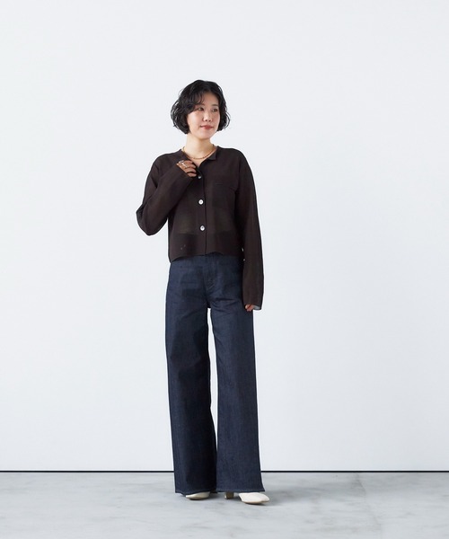 YANUK(ヤヌーク)の「ワイドフレア"LYDIA"(デニムパンツ・レディース・インディゴブルー・27inch/26inch/25inch/24inch/23inch/22inch/21inch)」の2枚目の写真
