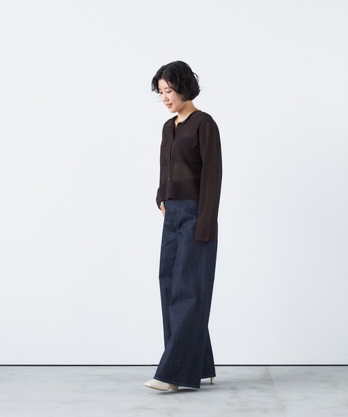 YANUK(ヤヌーク)の「ワイドフレア"LYDIA"(デニムパンツ・レディース・インディゴブルー・27inch/26inch/25inch/24inch/23inch/22inch/21inch)」の3枚目の写真