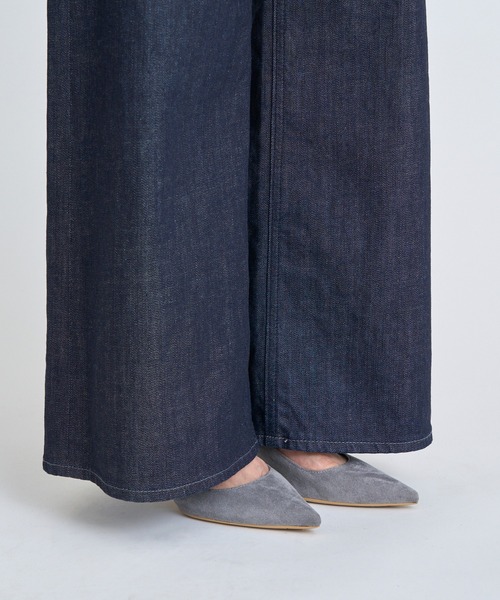 YANUK(ヤヌーク)の「ワイドフレア"LYDIA"(デニムパンツ・レディース・インディゴブルー・27inch/26inch/25inch/24inch/23inch/22inch/21inch)」の14枚目の写真