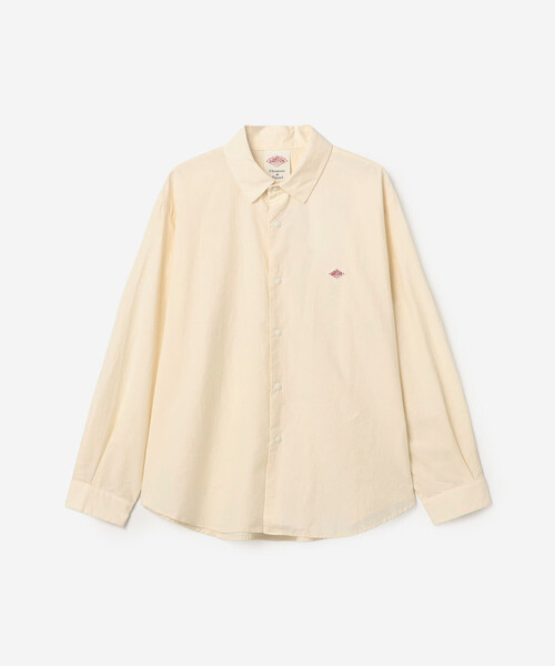 DANTON(ダントン)の「DANTON | タイプライター レギュラーカラー長袖シャツ WOMEN(シャツ/ブラウス・レディース・ネイビー/オフホワイト・38/36)」の2枚目の写真