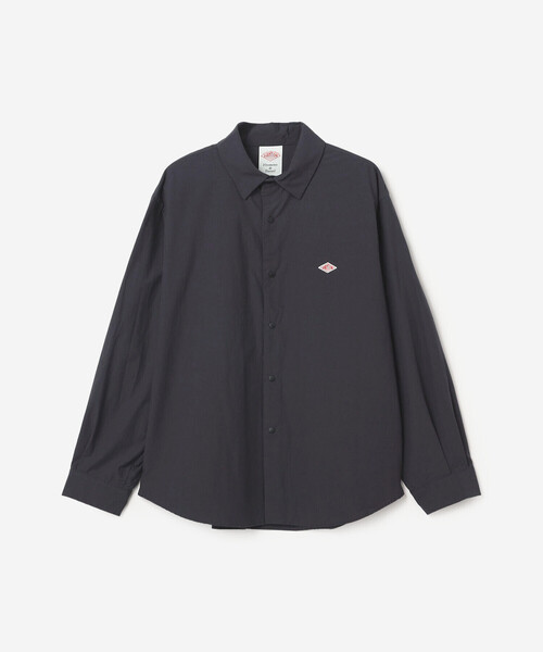 DANTON(ダントン)の「DANTON | タイプライター レギュラーカラー長袖シャツ WOMEN(シャツ/ブラウス・レディース・ネイビー/オフホワイト・38/36)」の3枚目の写真