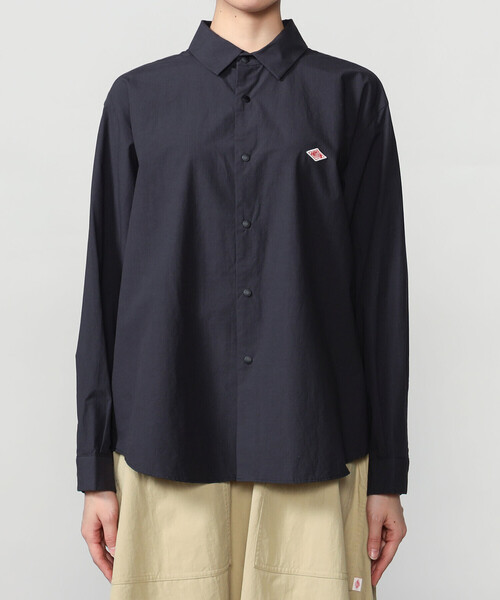 DANTON(ダントン)の「DANTON | タイプライター レギュラーカラー長袖シャツ WOMEN(シャツ/ブラウス・レディース・ネイビー/オフホワイト・38/36)」の10枚目の写真