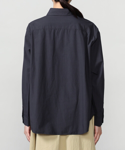DANTON(ダントン)の「DANTON | タイプライター レギュラーカラー長袖シャツ WOMEN(シャツ/ブラウス・レディース・ネイビー/オフホワイト・38/36)」の12枚目の写真