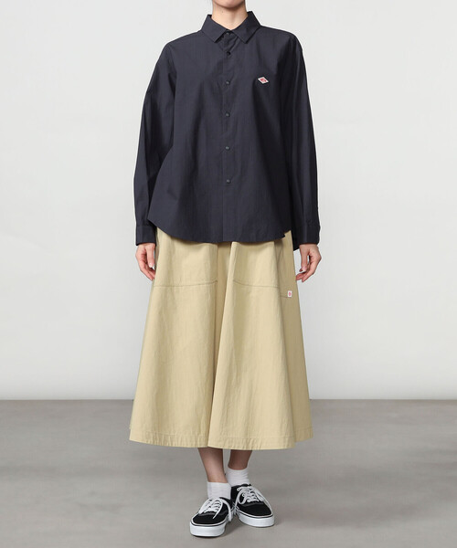 DANTON(ダントン)の「DANTON | タイプライター レギュラーカラー長袖シャツ WOMEN(シャツ/ブラウス・レディース・ネイビー/オフホワイト・38/36)」の14枚目の写真