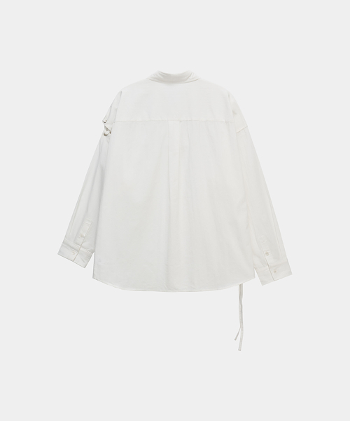 ETRE AU SOMMET（エトレオソメ）の「Eyelet Point Oversized Shirt (Black)（シャツ/ブラウス・レディース・ブラック・FREE）」の3枚目の写真