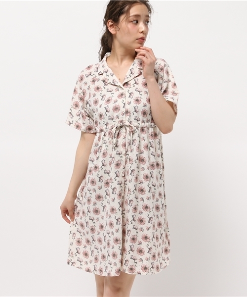 E hyphen world gallery(イーハイフンワールドギャラリー)の「SS ジョーゼット花柄ドットPtワンピース(ワンピース・レディース・ブラック/オフホワイト・FREE)」の14枚目の写真