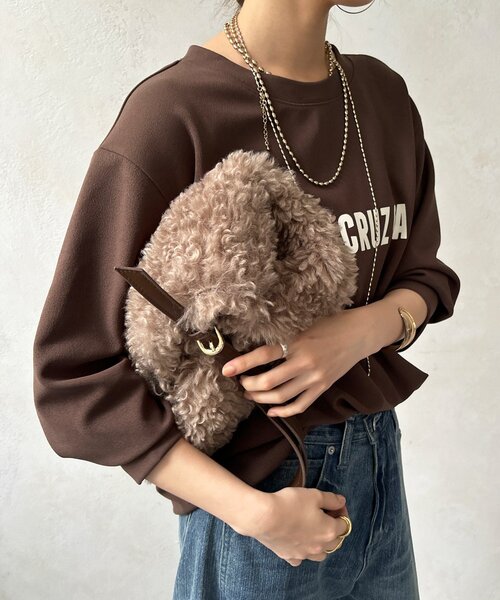 DouDou(ドゥドゥ)の「【WEB限定】2wayベルトハンドルエコファートート(トートバッグ・レディース・アイボリー/ブラウン/グレー・FREE)」の3枚目の写真