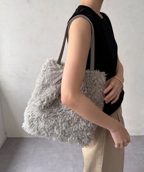 DouDou(ドゥドゥ)の「【WEB限定】2wayベルトハンドルエコファートート(トートバッグ・レディース・アイボリー/ブラウン/グレー・FREE)」の12枚目の写真