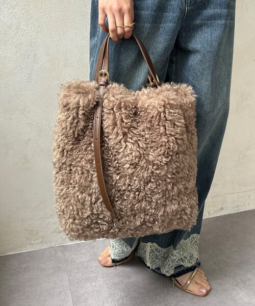 DouDou(ドゥドゥ)の「【WEB限定】2wayベルトハンドルエコファートート(トートバッグ・レディース・アイボリー/ブラウン/グレー・FREE)」の19枚目の写真