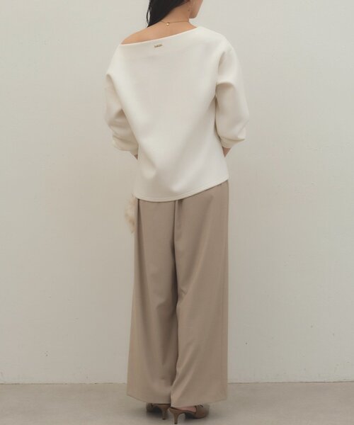 LOUNGEDRESS(ラウンジドレス)の「《履くだけで美シルエット》タックワイドパンツ(その他パンツ・レディース・ベージュ/グレー/ピンク・38/36)」の15枚目の写真