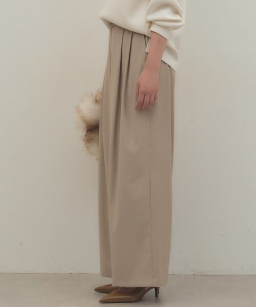 LOUNGEDRESS(ラウンジドレス)の「《履くだけで美シルエット》タックワイドパンツ(その他パンツ・レディース・ベージュ/グレー/ピンク・38/36)」の18枚目の写真