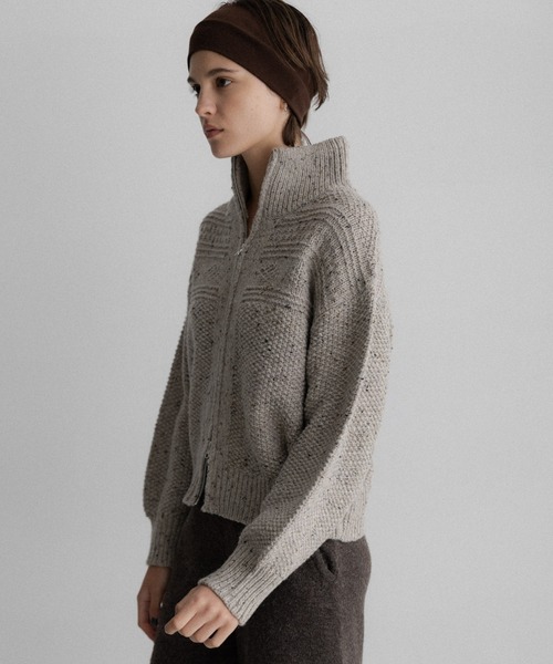 URBAN RESEARCH Sonny Label(アーバンリサーチサニーレーベル)の「ウールネップジップニットブルゾン(ニット/セーター・レディース・グレー/アイボリー・FREE)」の17枚目の写真