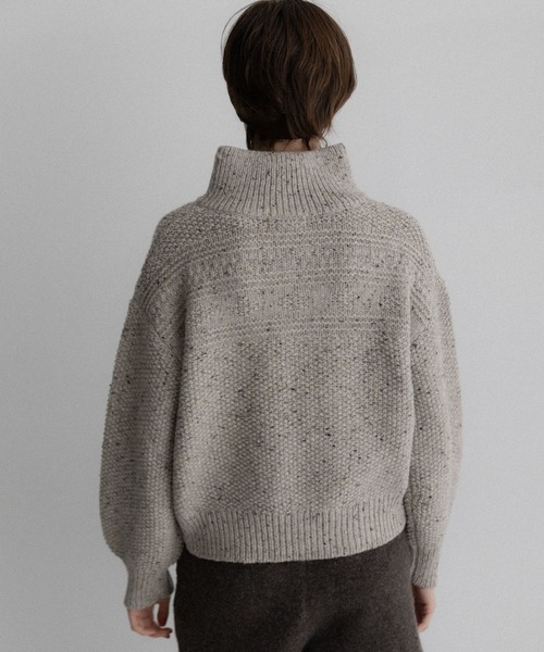URBAN RESEARCH Sonny Label(アーバンリサーチサニーレーベル)の「ウールネップジップニットブルゾン(ニット/セーター・レディース・グレー/アイボリー・FREE)」の18枚目の写真