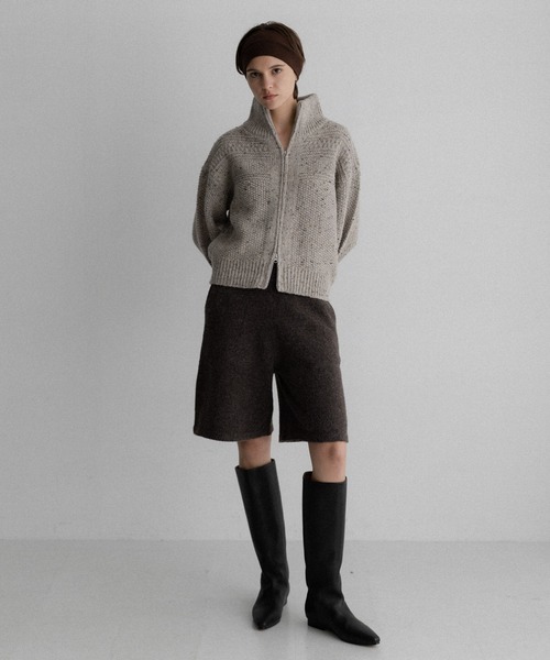 URBAN RESEARCH Sonny Label(アーバンリサーチサニーレーベル)の「ウールネップジップニットブルゾン(ニット/セーター・レディース・グレー/アイボリー・FREE)」の19枚目の写真
