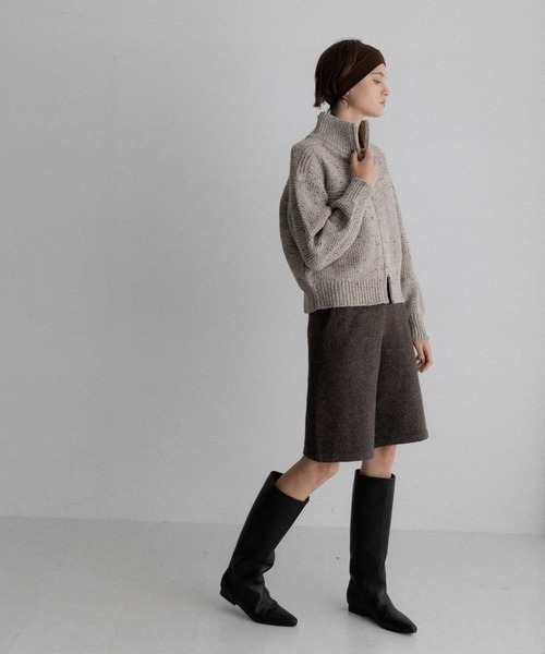 URBAN RESEARCH Sonny Label(アーバンリサーチサニーレーベル)の「ウールネップジップニットブルゾン(ニット/セーター・レディース・グレー/アイボリー・FREE)」の20枚目の写真